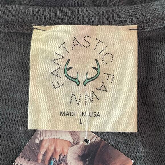 Fantastic Fawn Gray Sleeveless Tee Thrashed Distressed LARGE Punk Grunge Indie - Picture 6 of 6